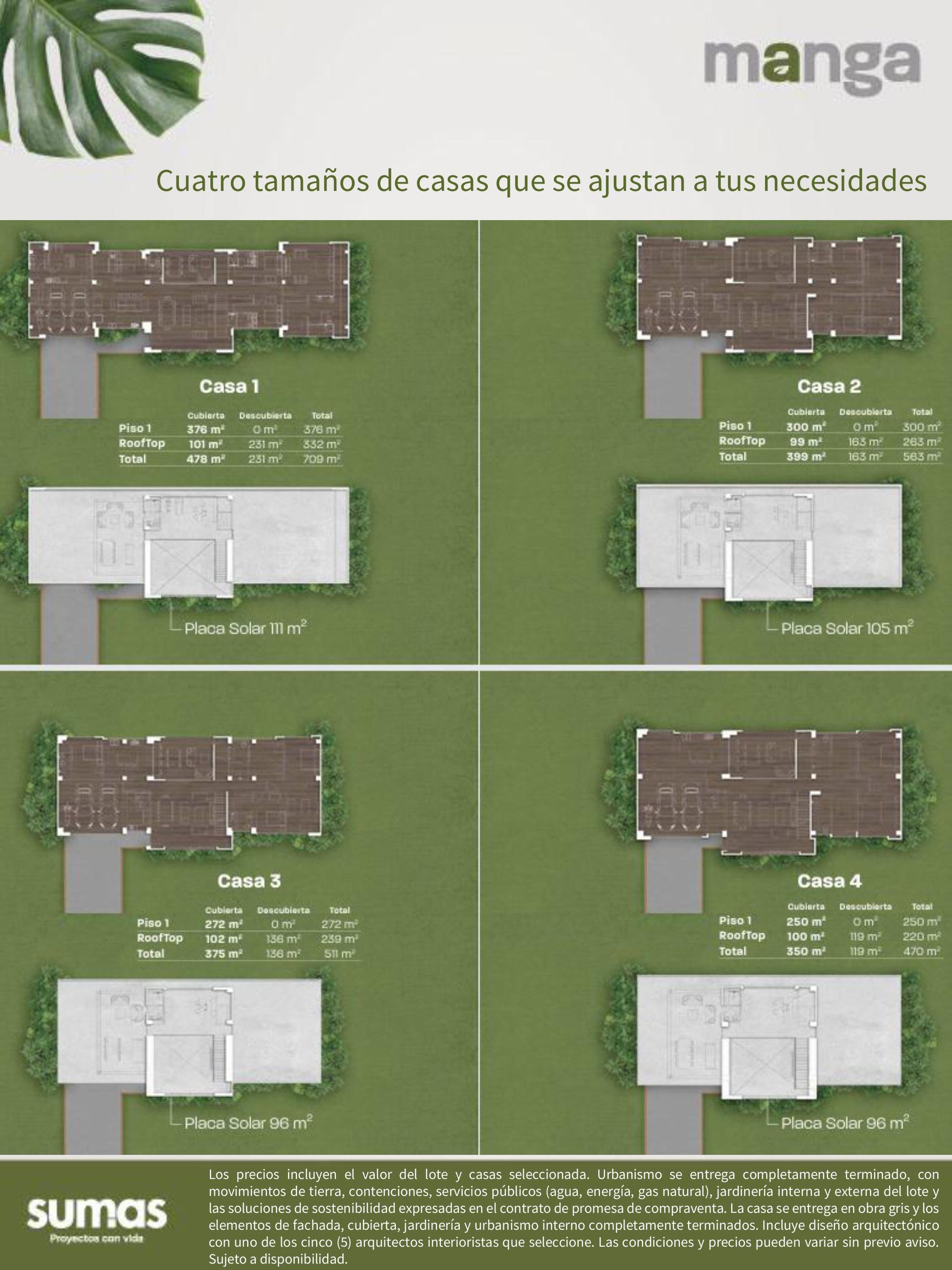 Manga  Proyecto Casas Sumas