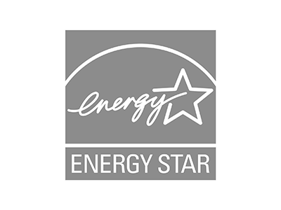 A black and white energy star logo with a star in the middle.