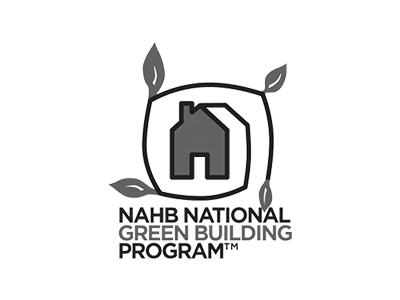 A black and white logo for the nahb national green building program.
