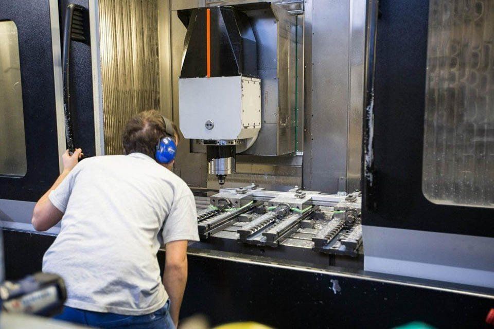 working with machinery