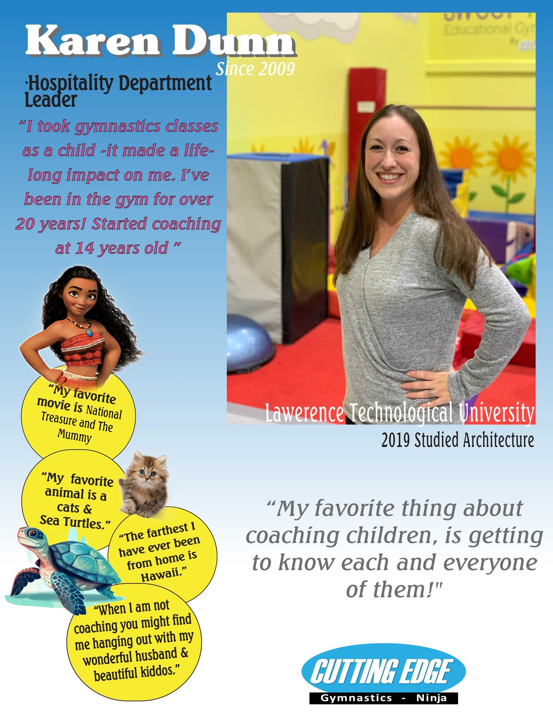 Karen dunn is a hospitality department leader