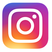 An instagram logo with a camera in the center