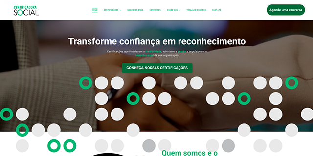 Cabeçalho do site com o texto 