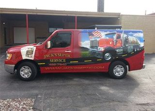 Jack Septic service truck Excavation Contractors in Syracuse, NY 
