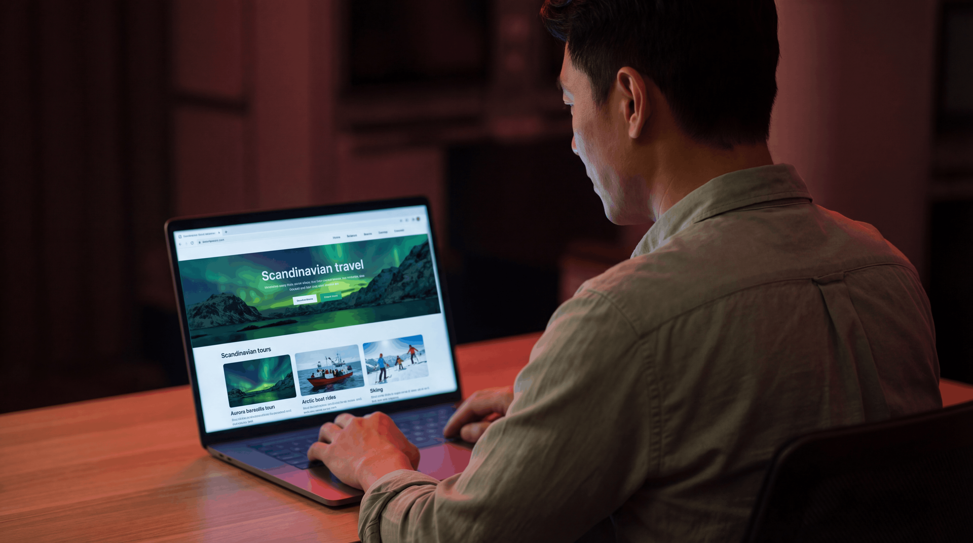 Chinese Man Searching Online