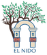 El Nido logo with archway and tree with nest in it