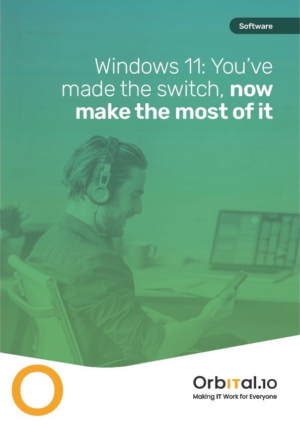Cover of the Orbital10 technology brochure about getting the most out of Windows11