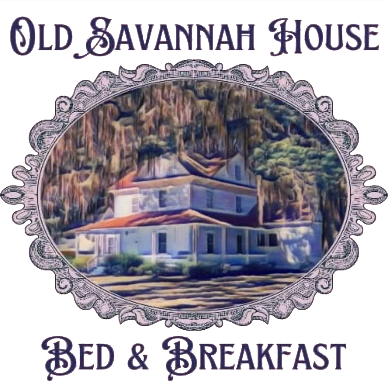 A logo for old savannah house bed and breakfast