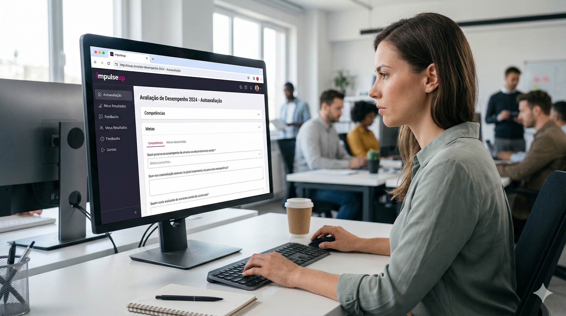 Utilize ante om a impulseup para desenvolver uma avaliação de desempenho mais estratégica