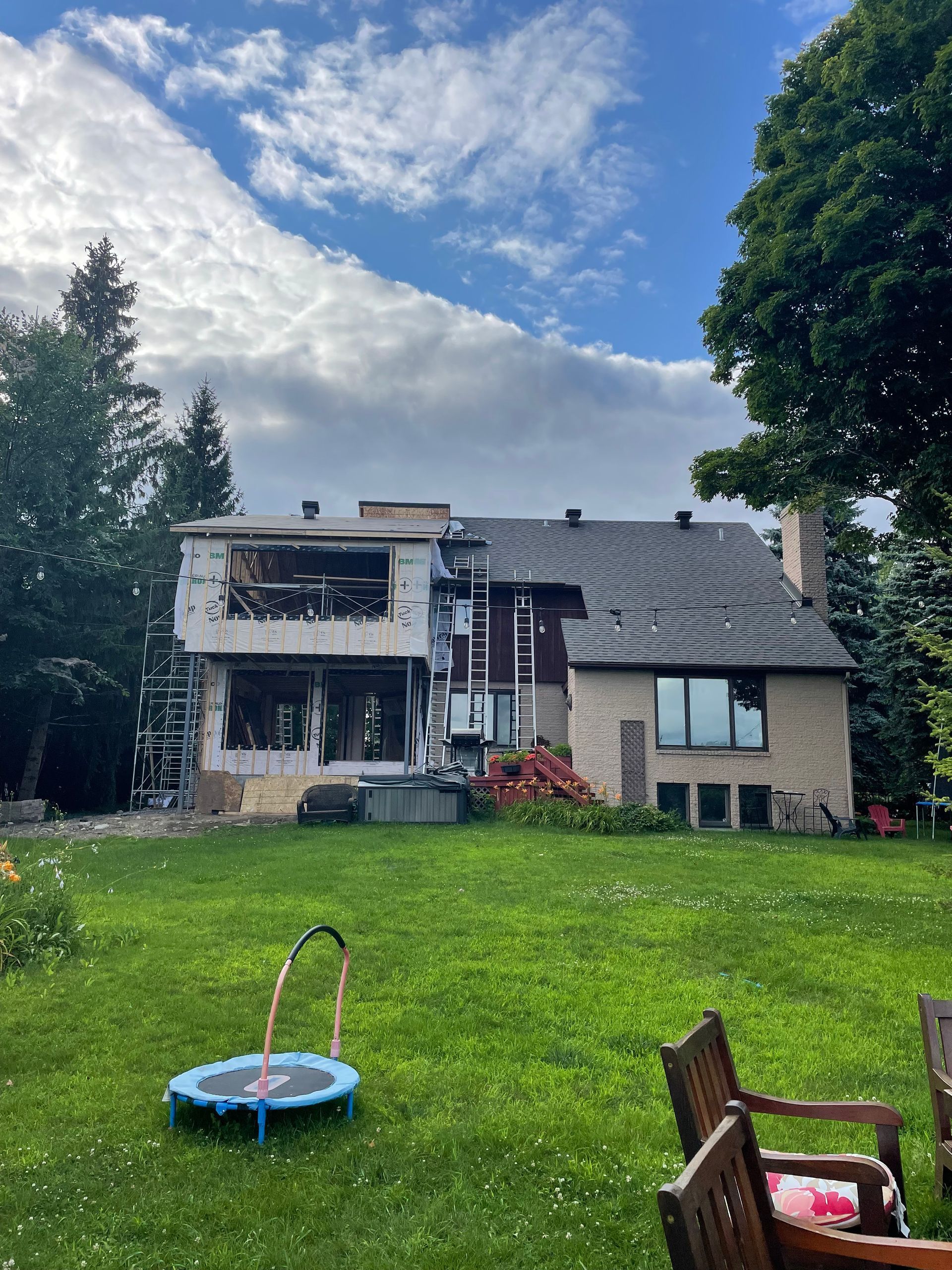 maison en cours de travaux d'agrandissement