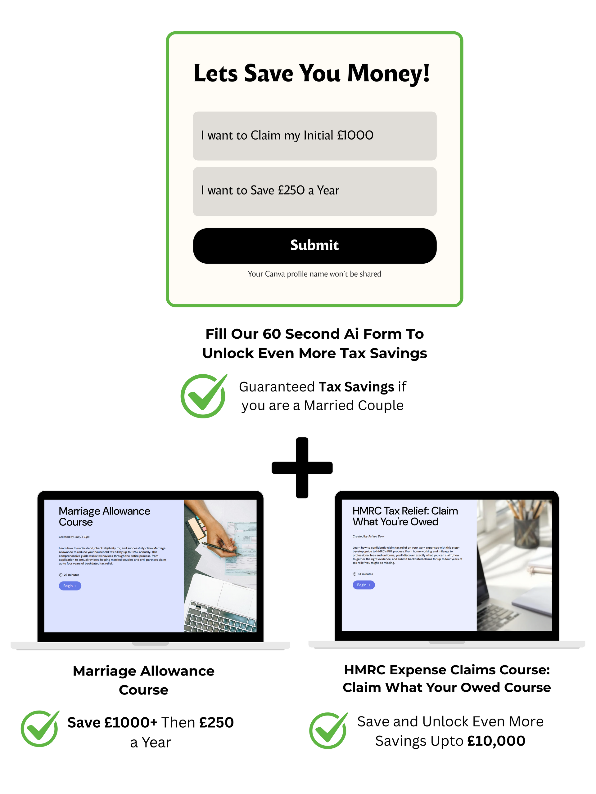 Online Ai Form To Instantly Complete 6 HMRC Claims & Receive £1000's In Compensation + Marriage Allowance & Expense Claims Course.
