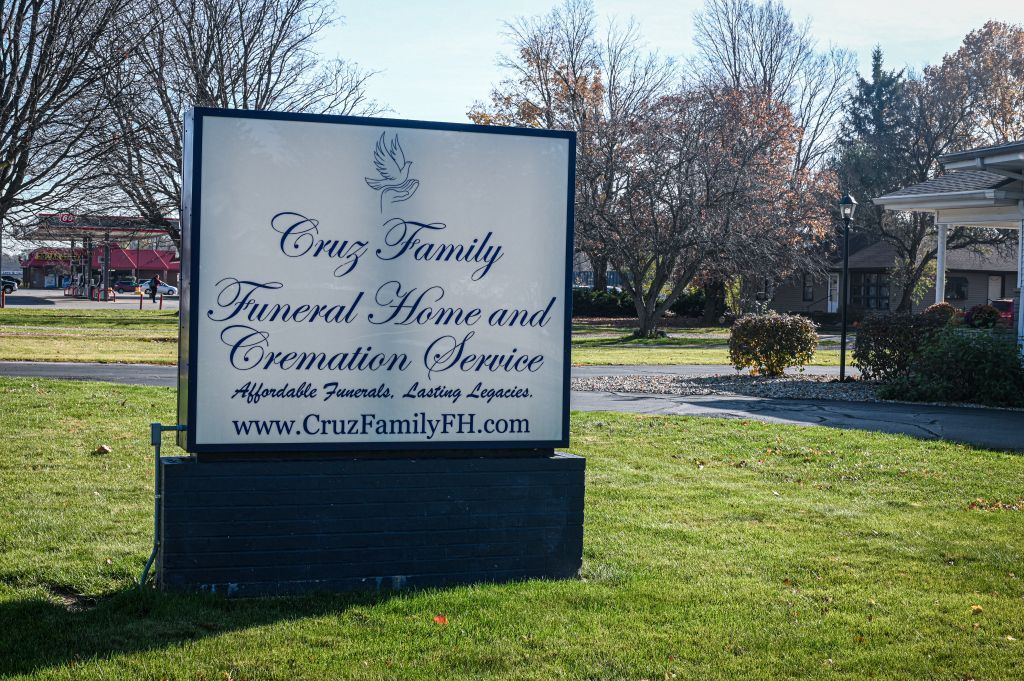 Signage at Cruz Family Funeral Home and Cremation Service