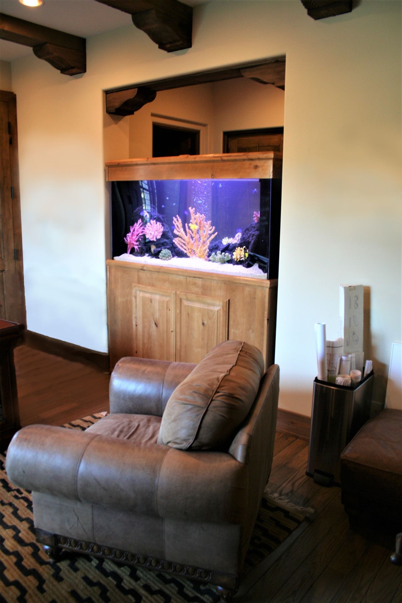 140 Gallon Saltwater Nook Custom — Carlsbad, CA — Aquaman Aquarium Services