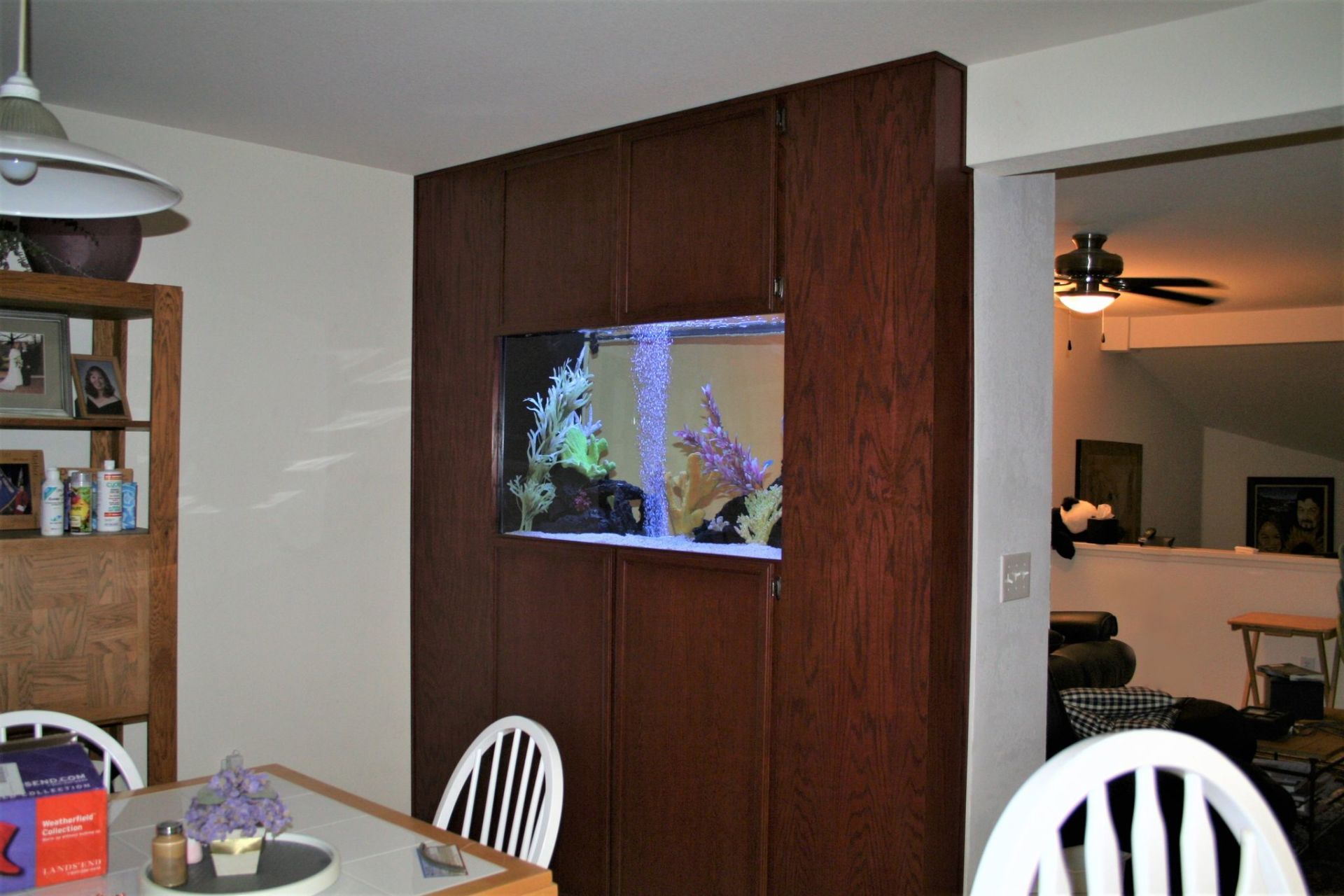 140 Gallon Saltwater Thru-Wall Custom — Carlsbad, CA — Aquaman Aquarium Services