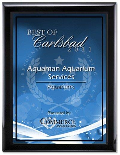 Aquaman Aquarium Services 2011 Award | Carlsbad, CA | Aquaman Aquarium Services