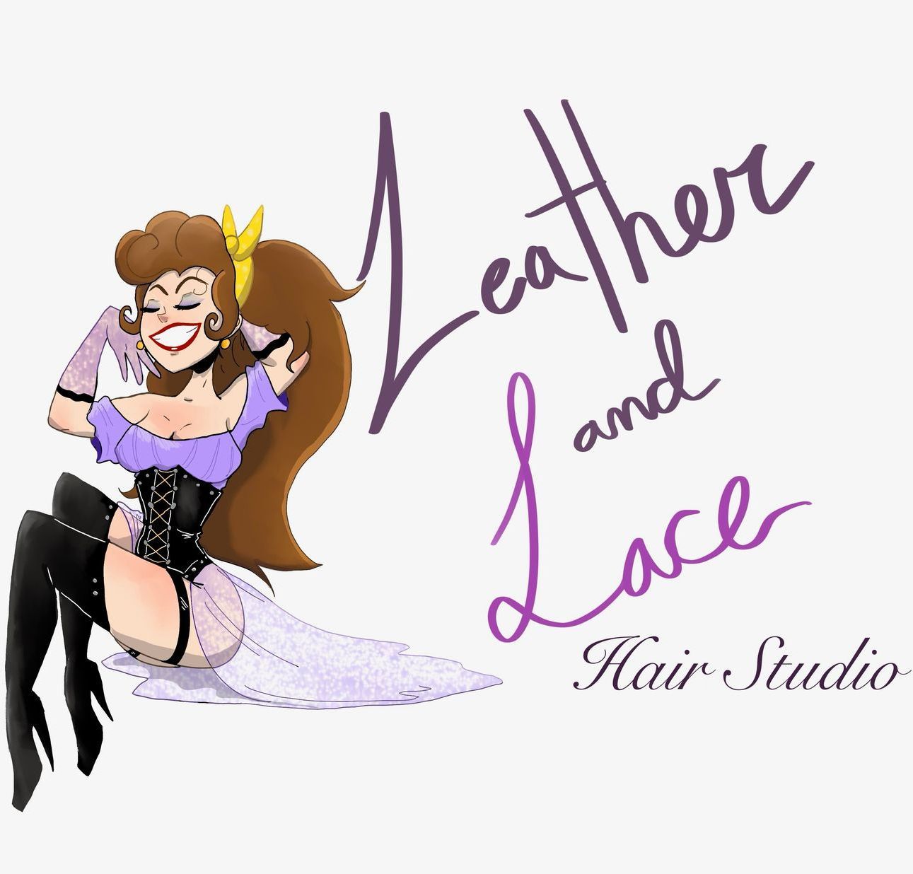 leather and lace hair studio logo