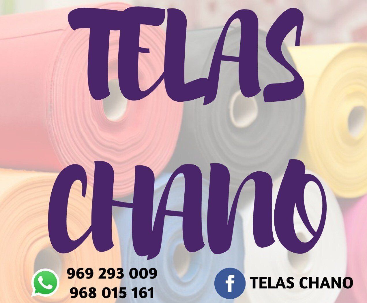 Telas Chano  y  Comercial Villegas, logotipo.