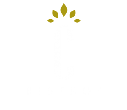 Logo a forma di foglia d'oro centrato nella parte superiore su sfondo bianco.