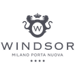 Logo di Windsor Milano Porta Nuova con stemma del leone coronato e quattro stelle su sfondo bianco.