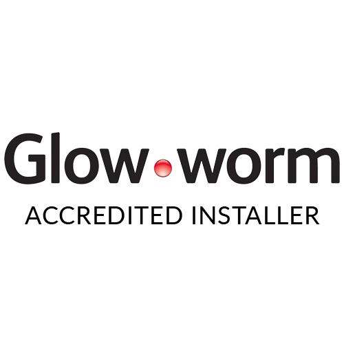 The logo for glow worm is an accredited installer.