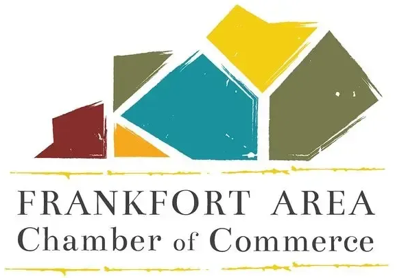 Frankfort Area Chamber of Commerce logo with colorful abstract buildings above text