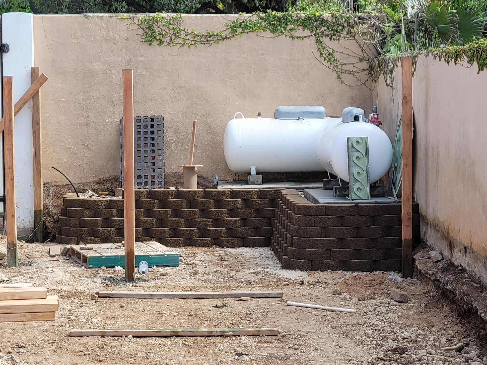 lawn prepped for hydroseed installation