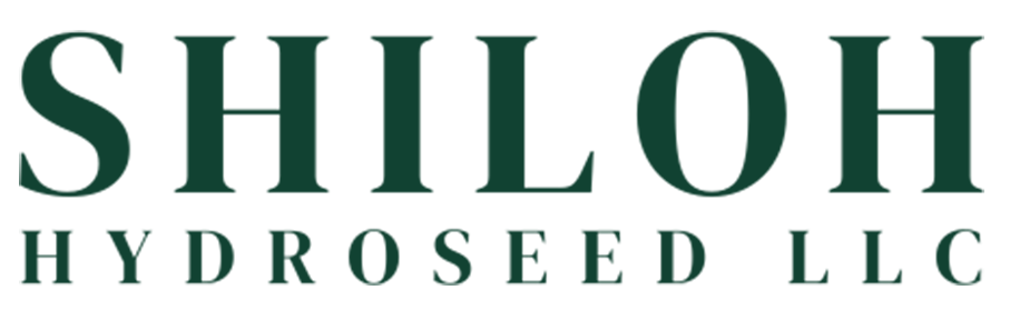 The logo for shiloh hydroseed llc is green and white.