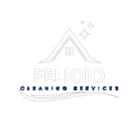 Felicio Cleaning Services logo: outlines of a house, text 
