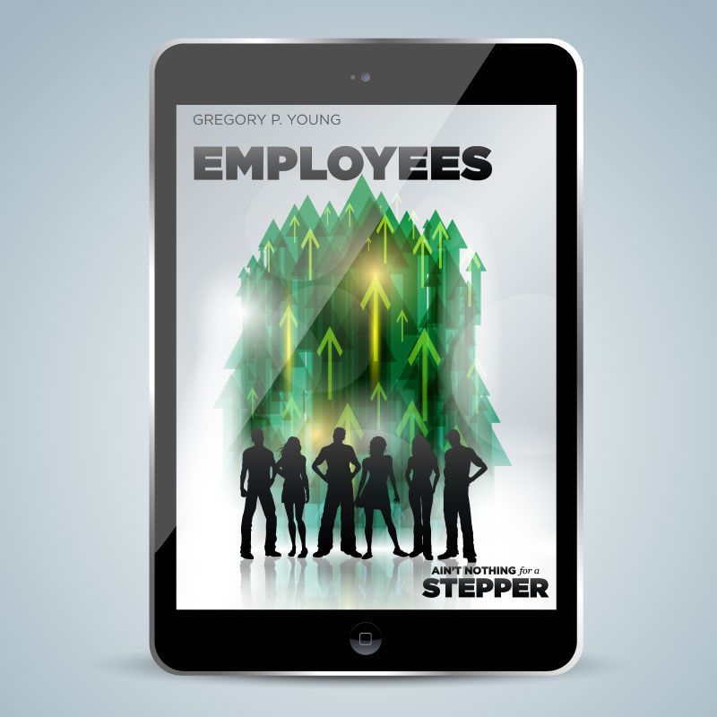 A tablet with the book employees on it