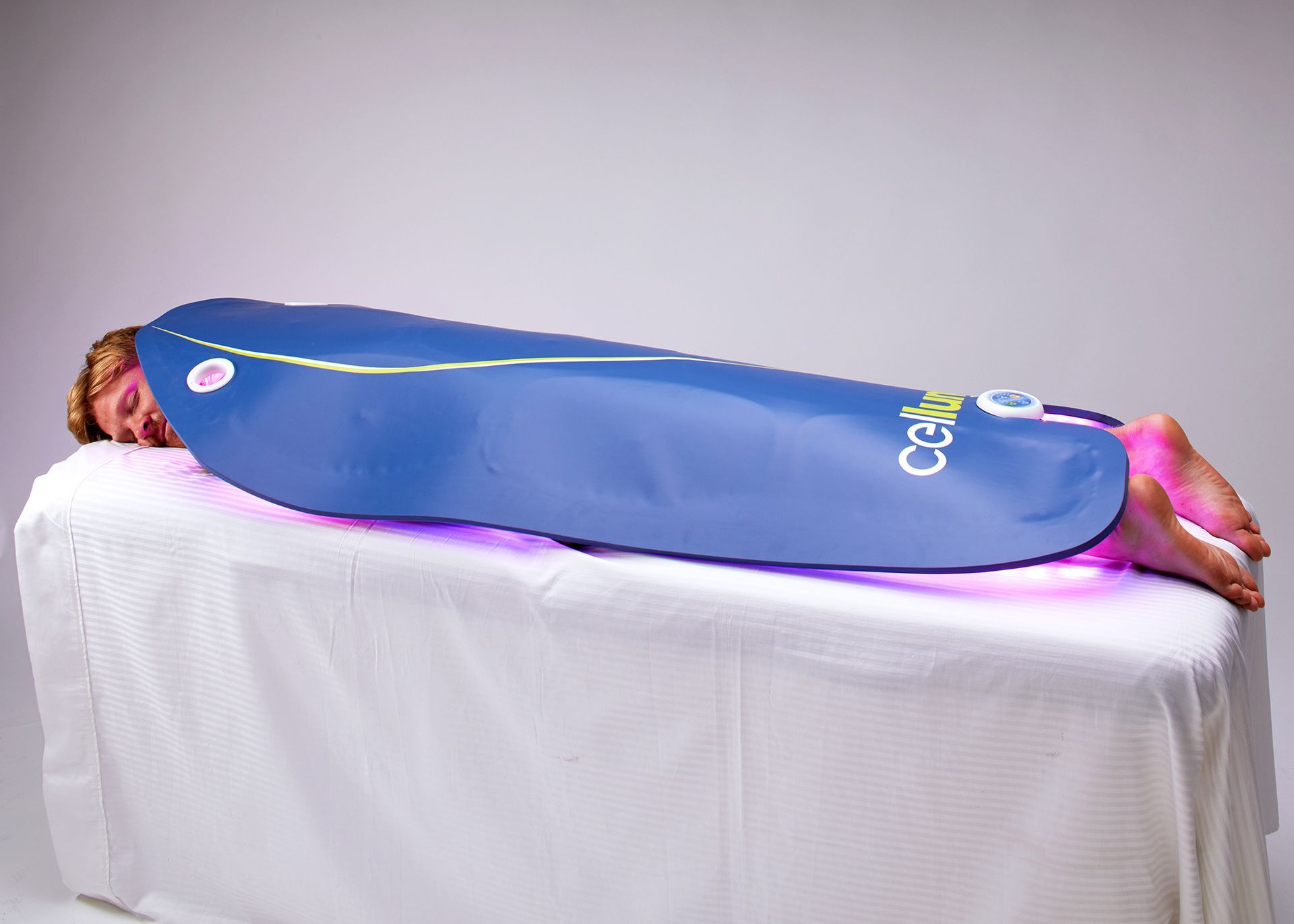 Woman using red light