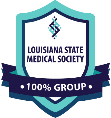 Louisiana State Medical Society 100% Badge