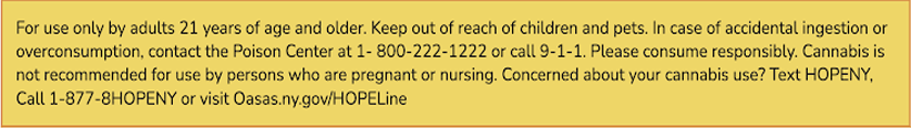Banner with contact info for community service and emergency assistance, in small text on a light yellow background.