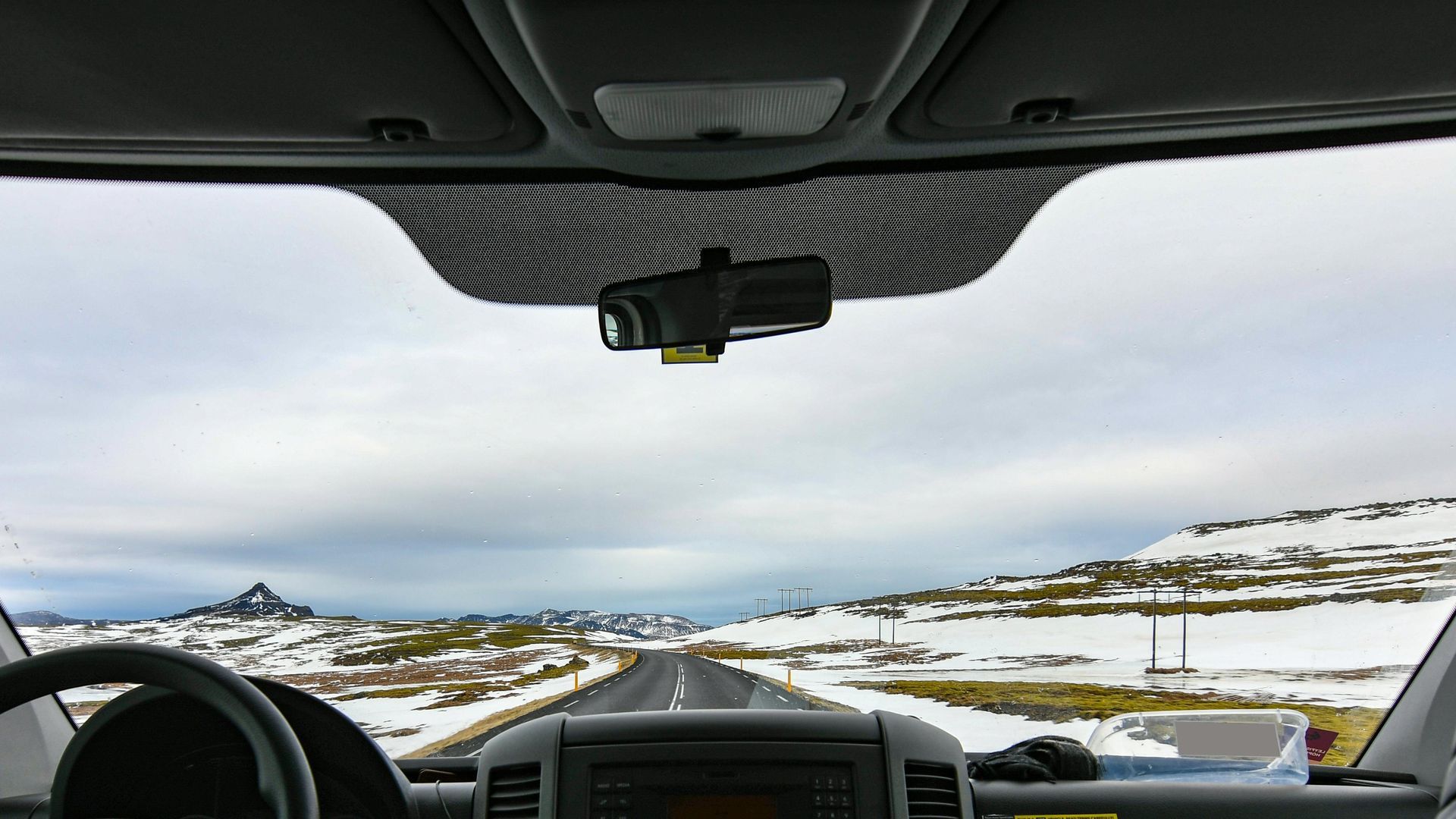 car windscreen persective from inside the car
