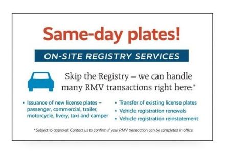 Same-Day Plates — Auto insurance in Dorchester, MA