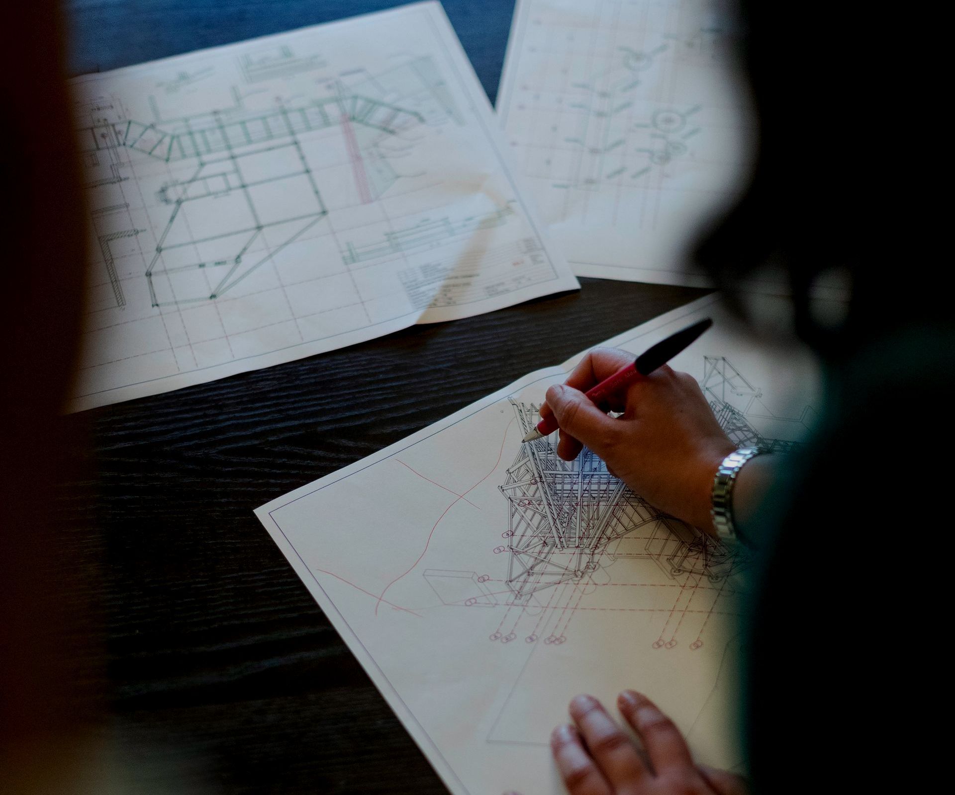 Handwritten notes on papers for Consulting Services by Curco Capital.