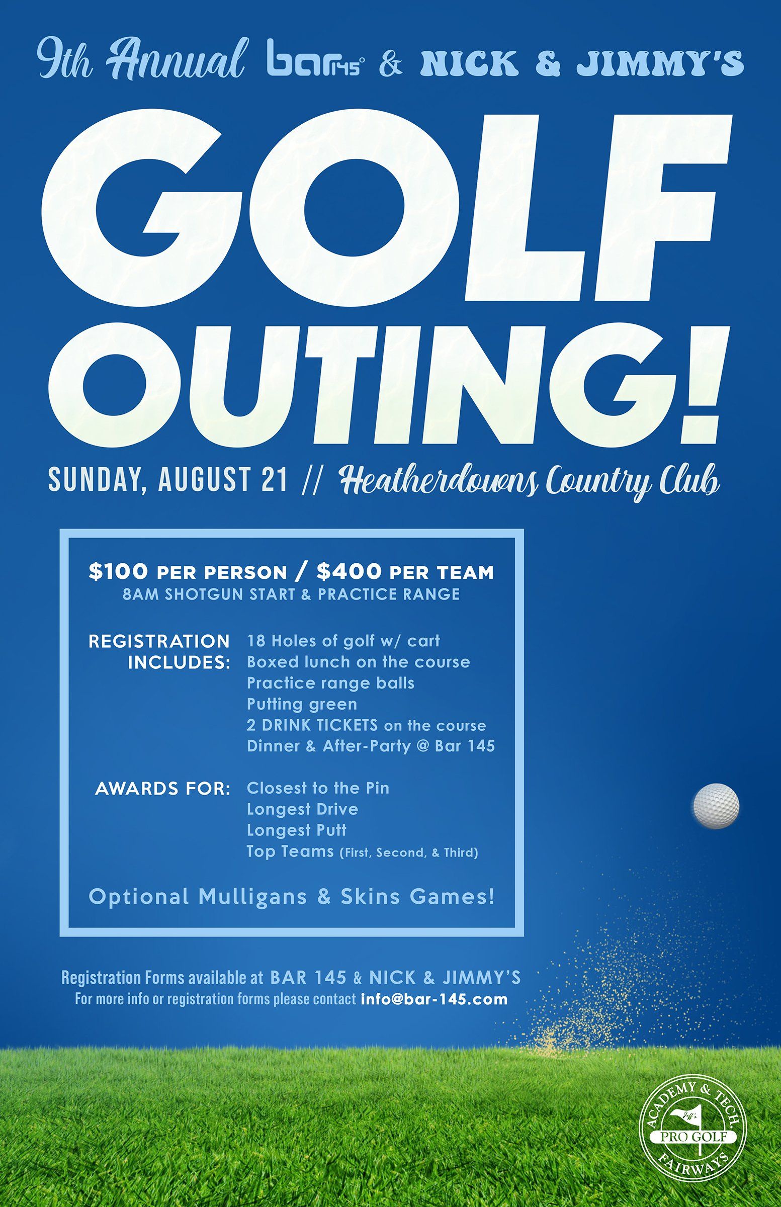 Annual Golf Outing - Bar 145 and Nick & Jimmy's