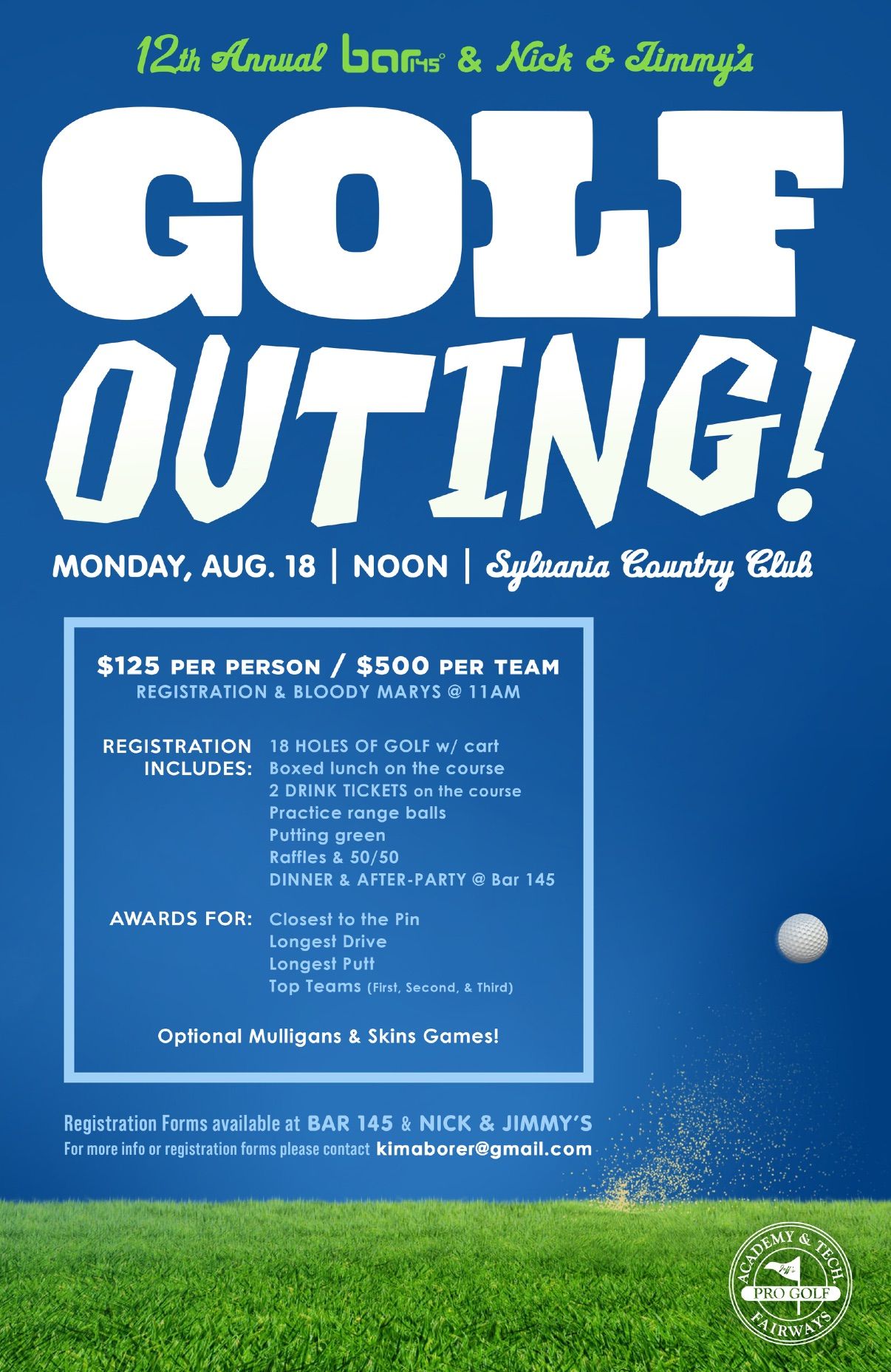 Annual Golf Outing - Bar 145 and Nick & Jimmy's