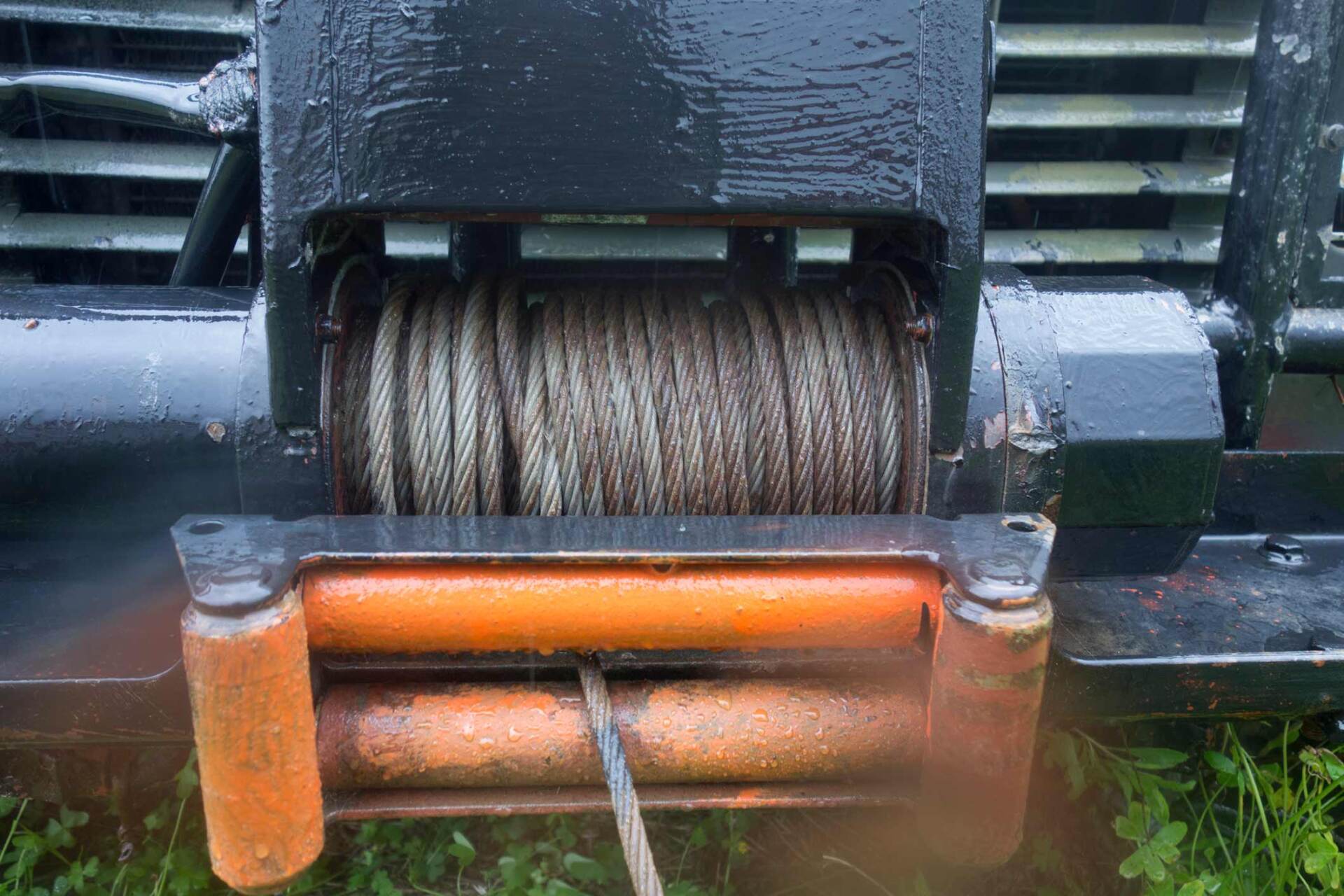 Tow winch with hook pulling out of view — Gary, IN — Macer Transportation