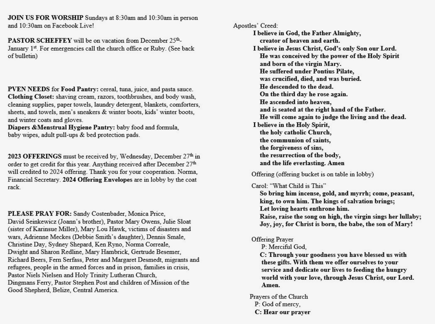 Salem St. Paul Church The Nativity of our Lord Page 3