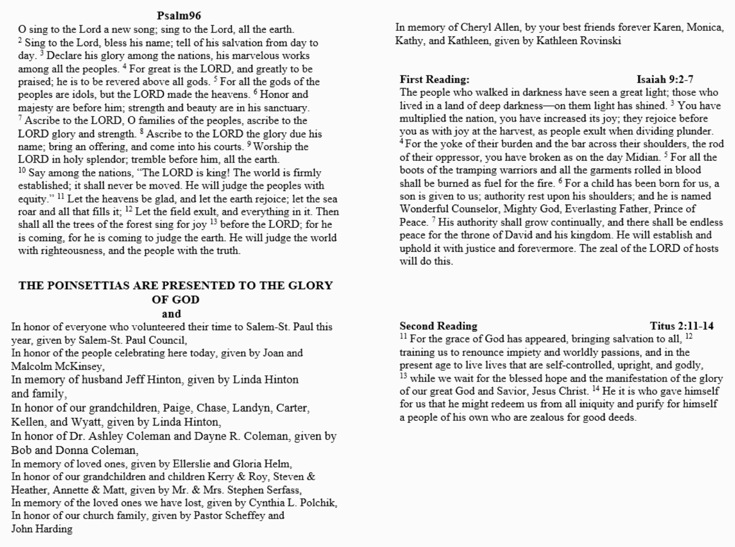 Salem St. Paul Church The Nativity of our Lord Page 5