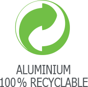 Logo aluminium 100% recyclable Trihome