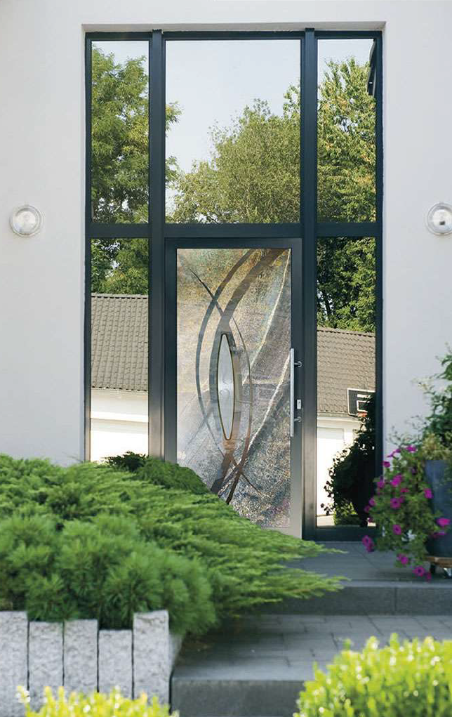 Porte d'entrée vitrée grande hauteur Verrissima - Trihome menuiseries