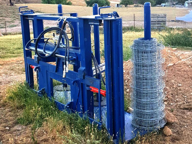 FFD2100 has option to carry 500 metre rolls Rural fencing machine, carries 3 rolls of ringlock and fence mesh rolls