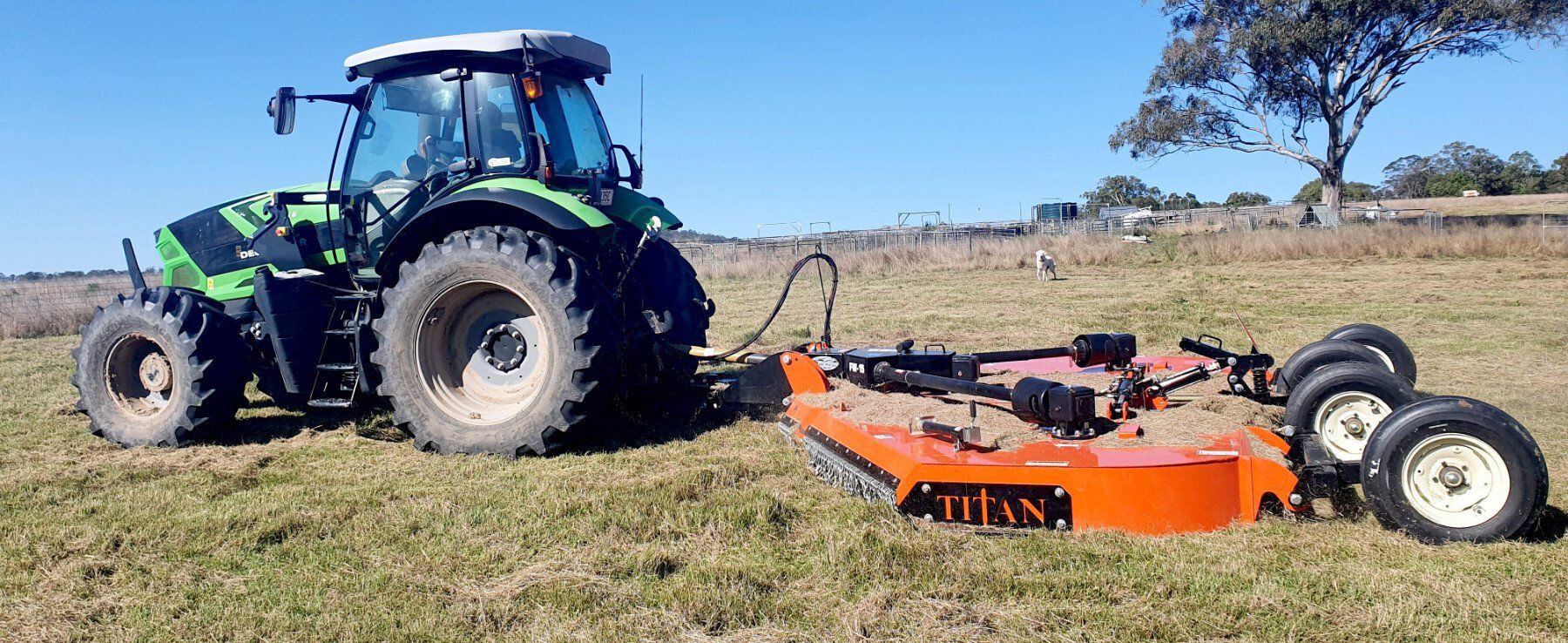 Tractor plus slashers for hire at QuikFence