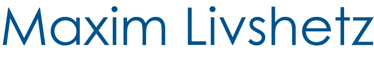 Maxim Livshetz, name in blue font.