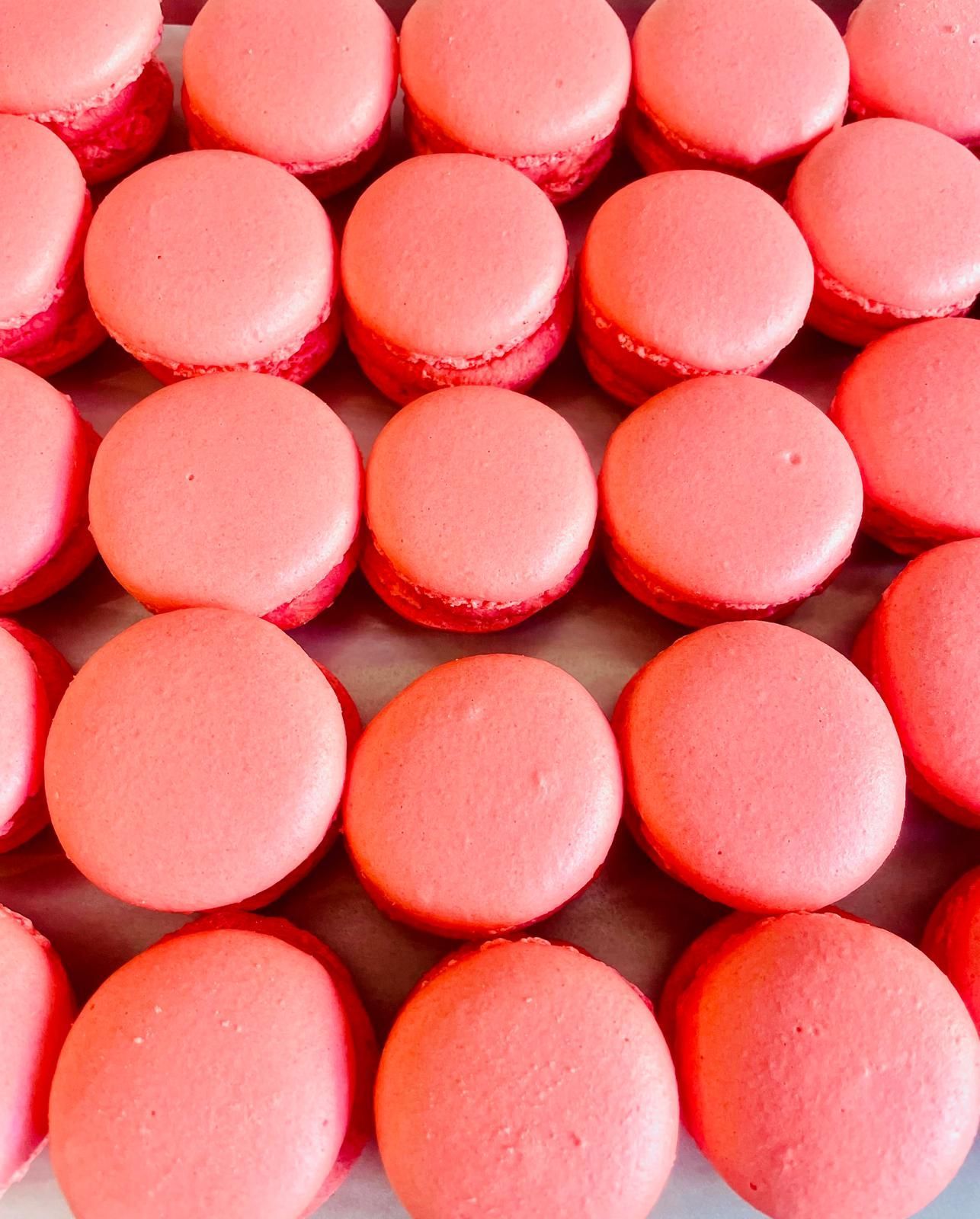 Diversi vassoi di metallo espongono una varietà di biscotti, tra cui quelli ripieni di marmellata, quelli ricoperti di cioccolato e quelli decorati con zuccherini colorati.