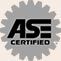 ASE Certified logo in grayscale | Leonardi Automotive