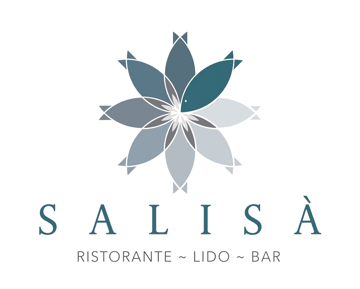 Salisà logo with stylized blue-gray flower and the text “RISTORANTE – LIDO – BAR”