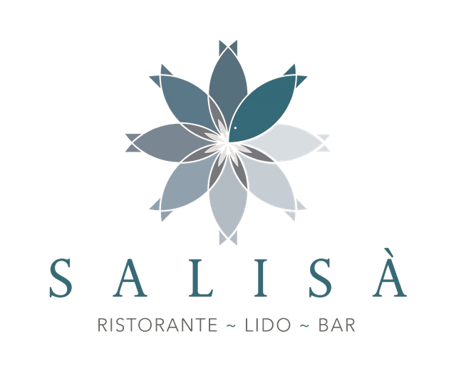 Salisà logo with blue-gray floral emblem and the text “SALISÀ RISTORANTE - LIDO - BAR”