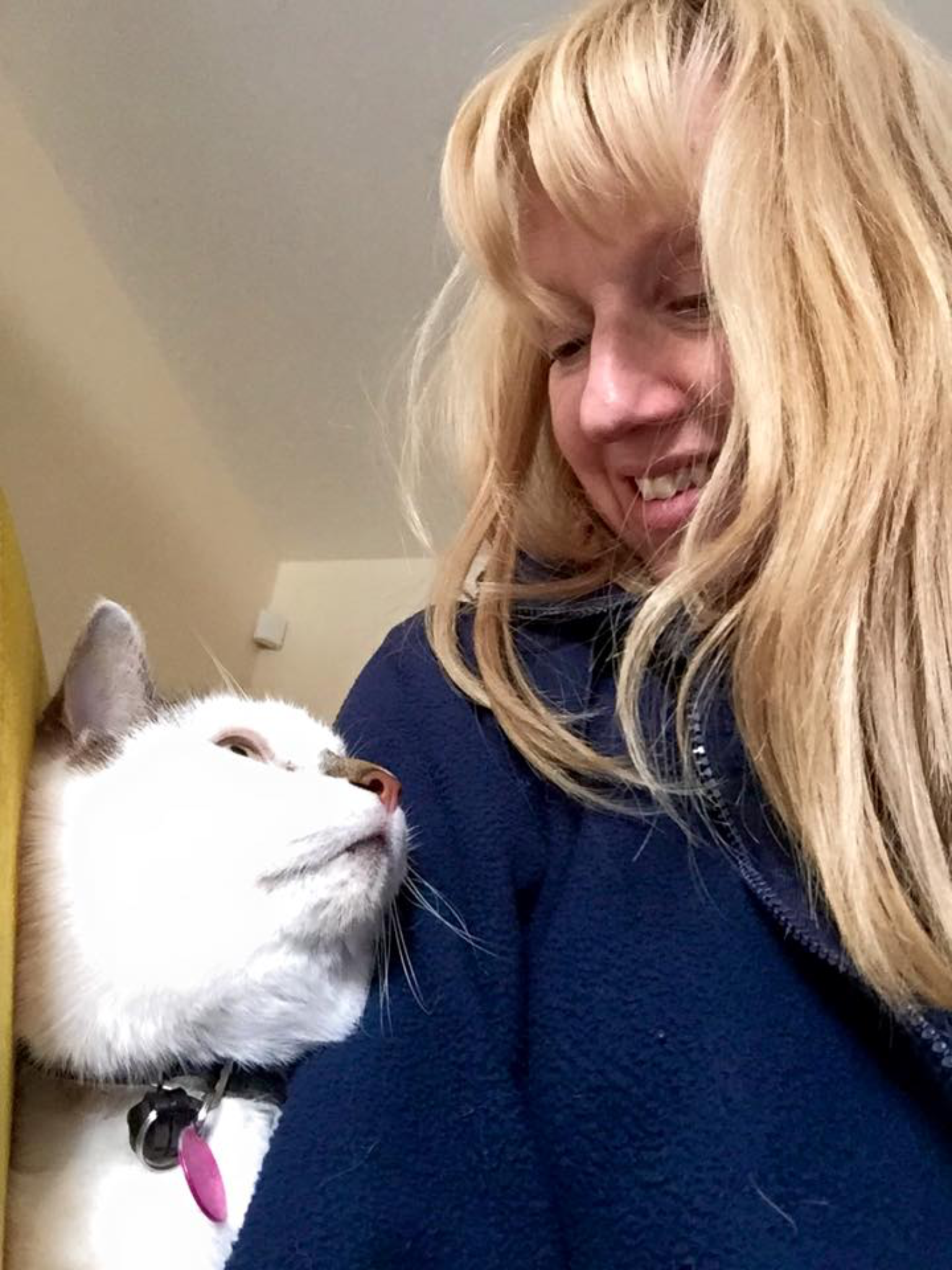 Vicki Wood with happy pet 